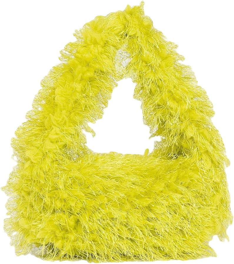 Verdusa Women's Fluffy Satchel Handbag Clutch Purse Faux Fur Mini Bag | Amazon (US)