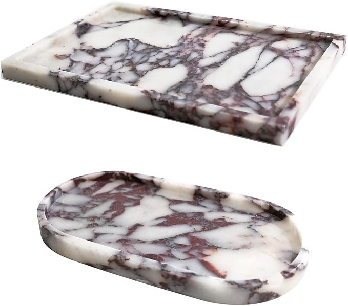 Real Luxurious Natural Marble Vanity Tray Genuine Marble Storage Tray for Home Decor Stone Tray f... | Amazon (CA)