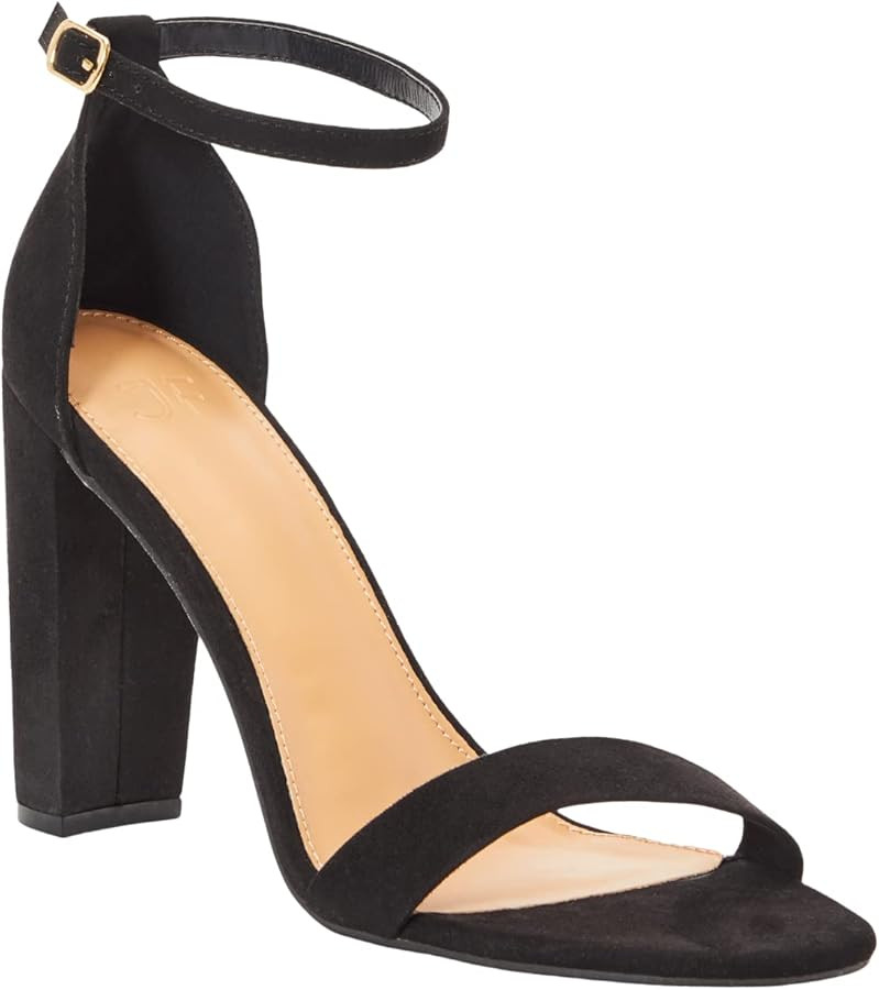 JustFab Lorelai Womens Heels - The Perfect Womens Shoes Dressy Casual Style, Open Toe Block Heel,... | Amazon (US)