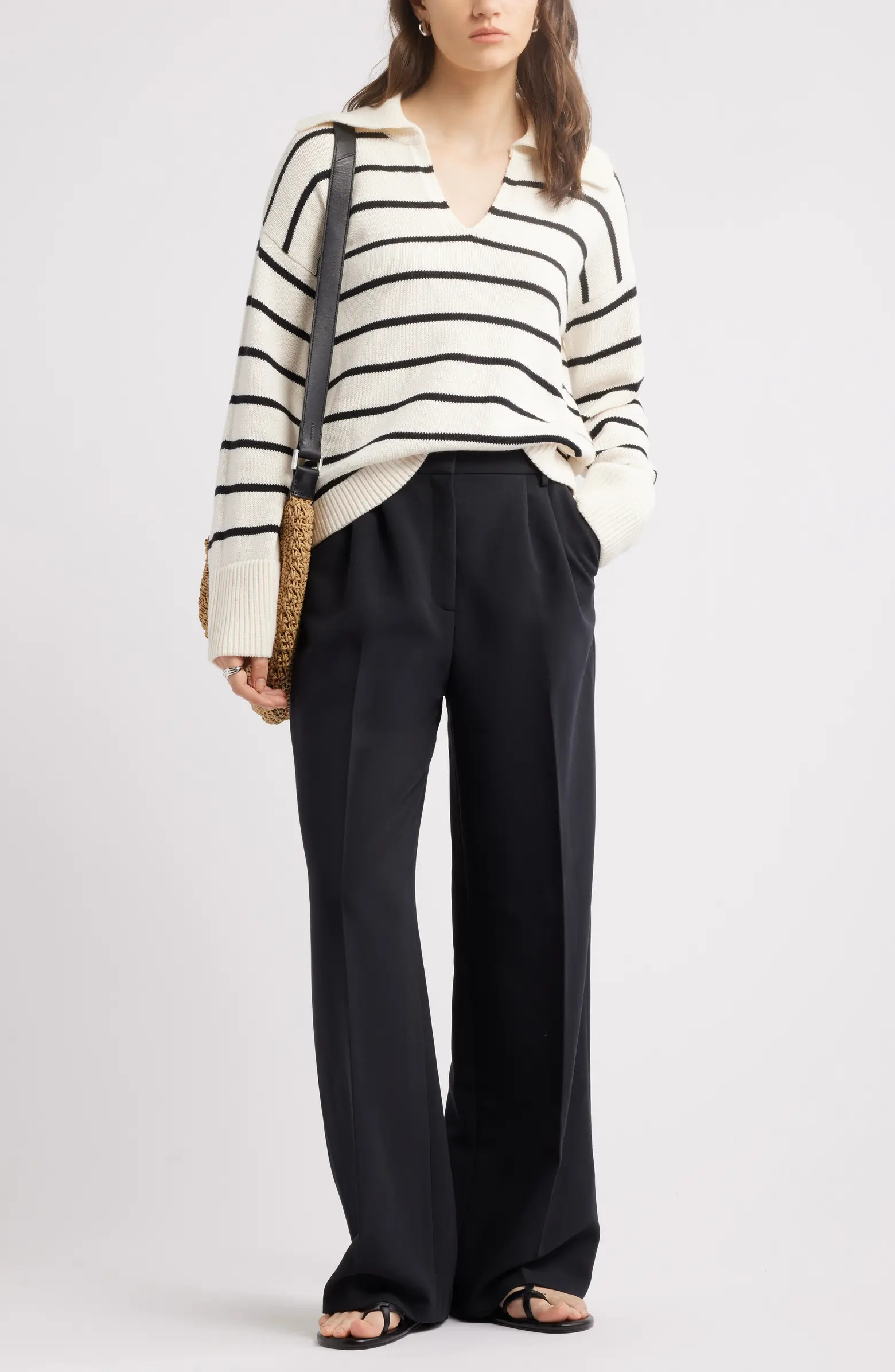 Nordstrom Stripe Cotton & Cashmere Sweater | Nordstrom | Nordstrom