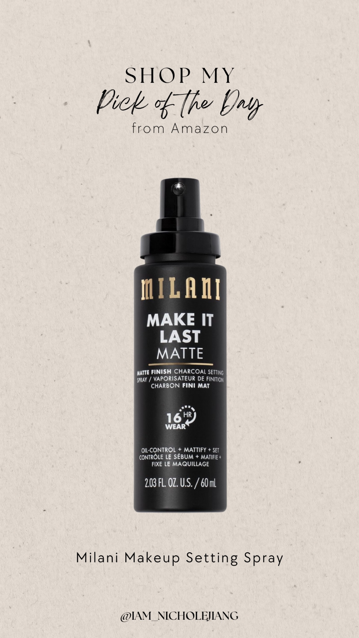 Obsessed with this matte setting spray from Milani 🤍

#LTKFindsUnder50 #LTKBeauty