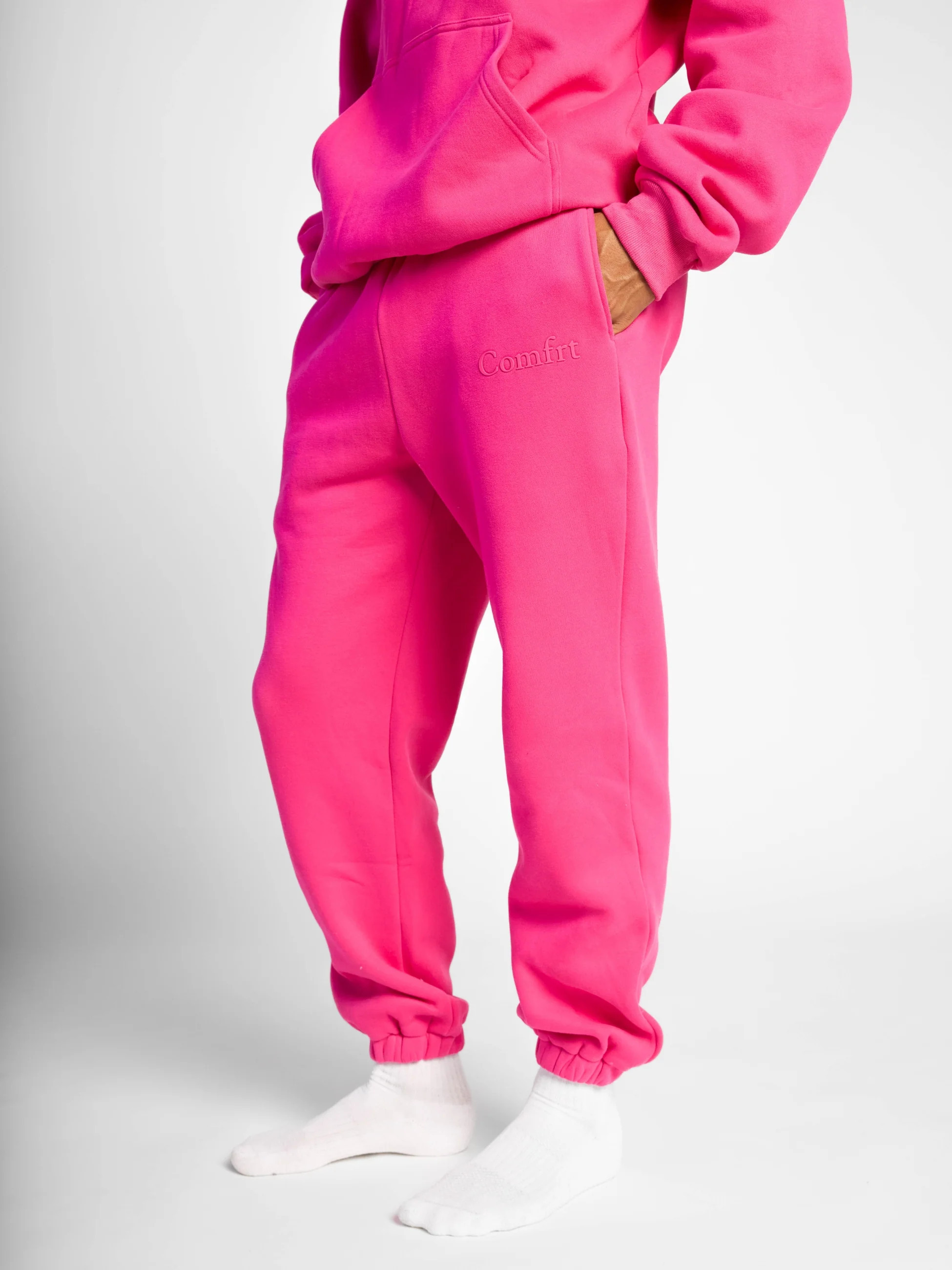 Comfrt Minimalist Sweatpants | Hot Pink | Oversized | L | Large | Comfrt