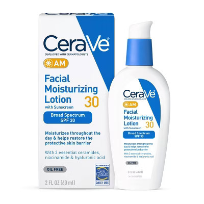 CeraVe Face Moisturizer with Sunscreen, AM Facial Moisturizing Lotion for Normal to Dry Skin - SPF 30 - 2 fl oz​​ | Target