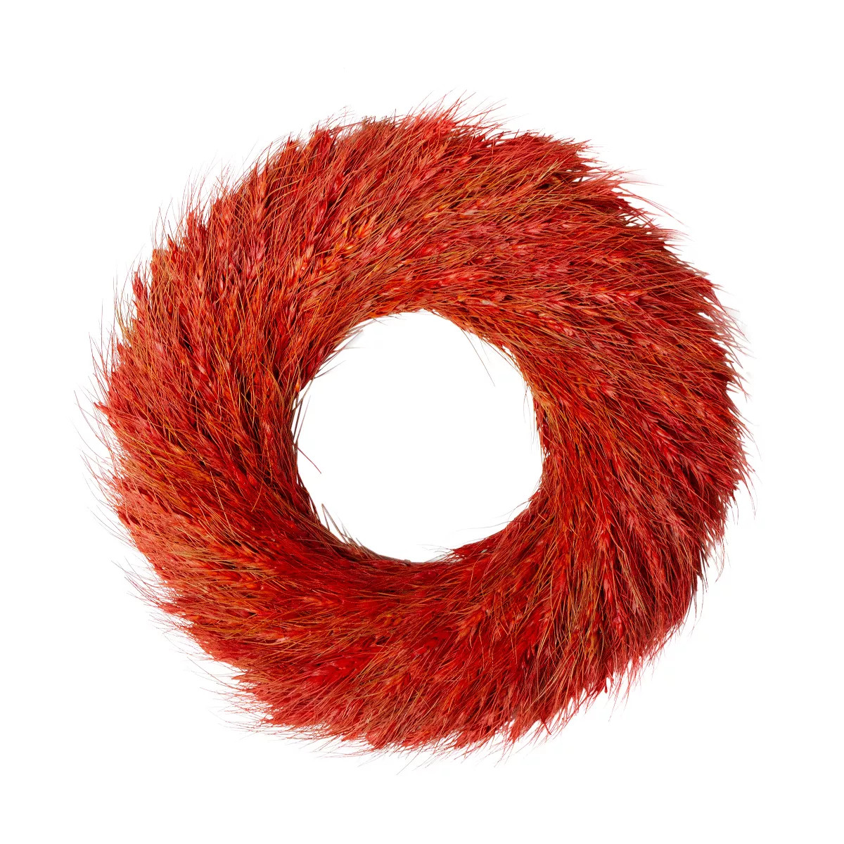 Northlight Red and Orange Ears of Wheat Fall Harvest Wreath - 12-Inch, Unlit | Target