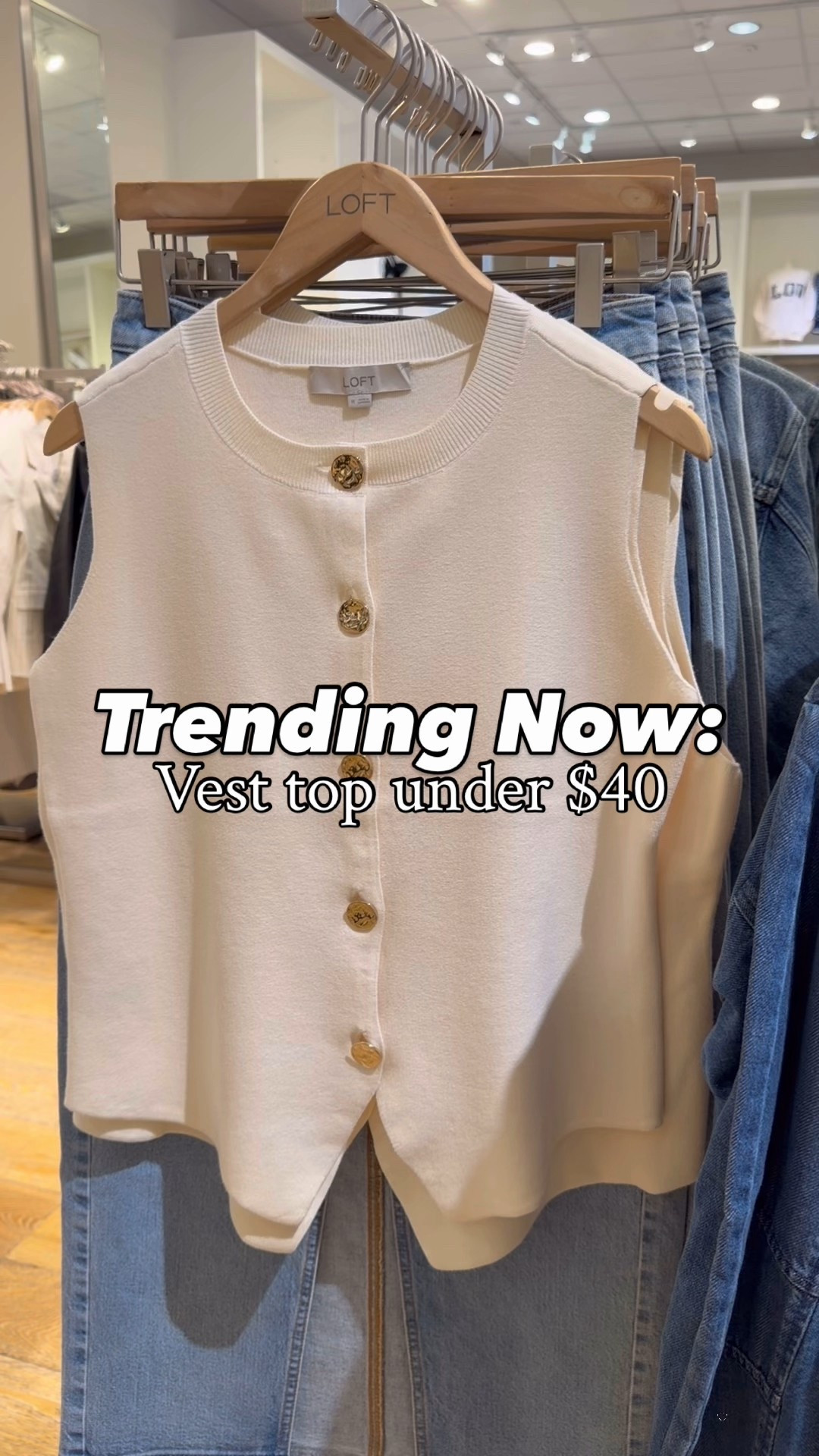 Trendy spring vest top is under $40 and will be beautiful with high waisted trousers, jeans, shorts, and skirts all spring and summer! Great for work or play. It fits true to size, I’m in a S. (Flare jeans fit true to size, too, I’m in a 4/27.)

#LTKSaleAlert #LTKOver40 #LTKWorkwear