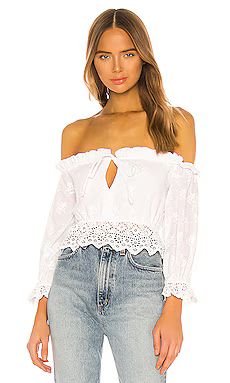 MAJORELLE Laurel Top in White from Revolve.com | Revolve Clothing (Global)