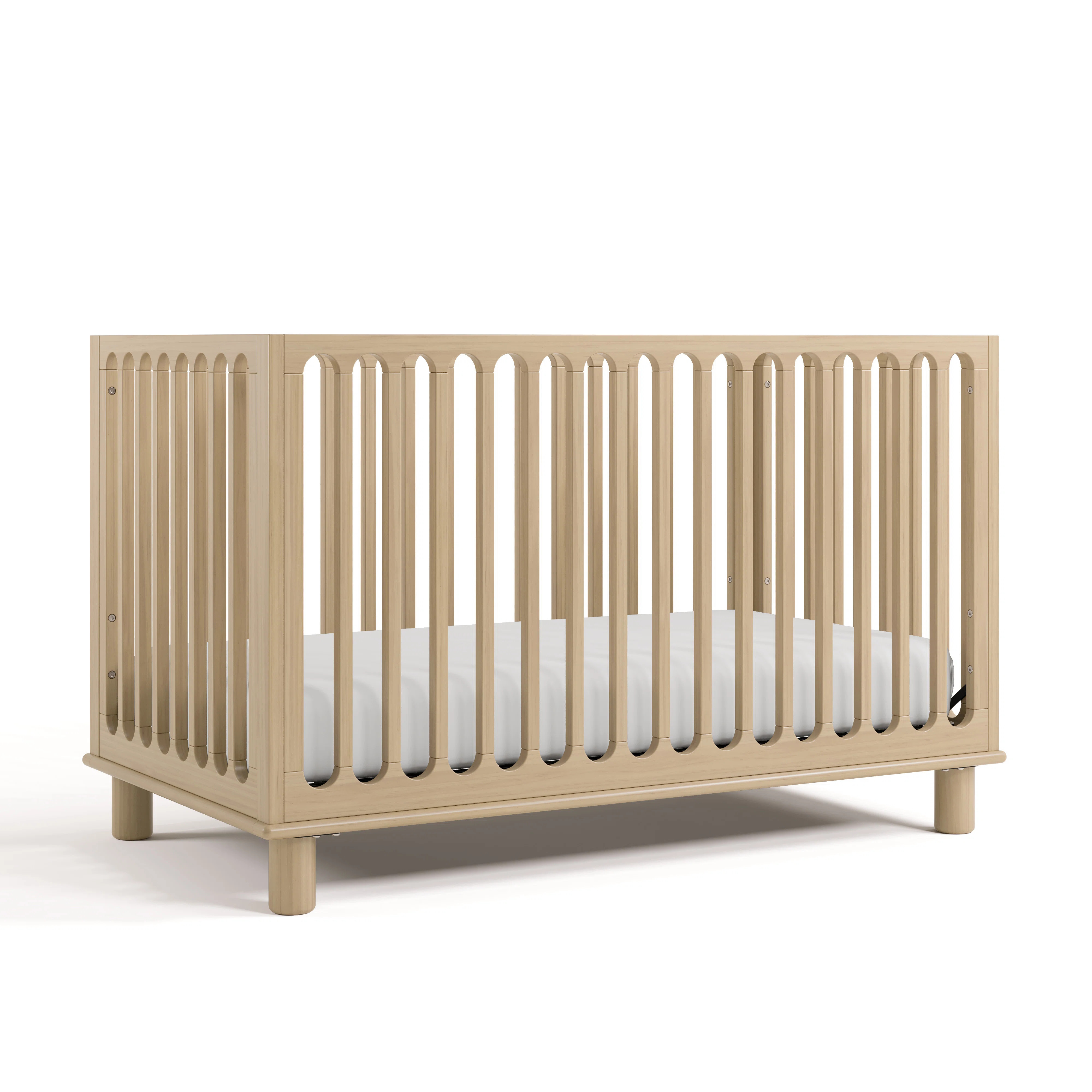 Sicily Deluxe 3-In-1 Convertible Crib With Bonus Toddler Guardrail | Wayfair North America