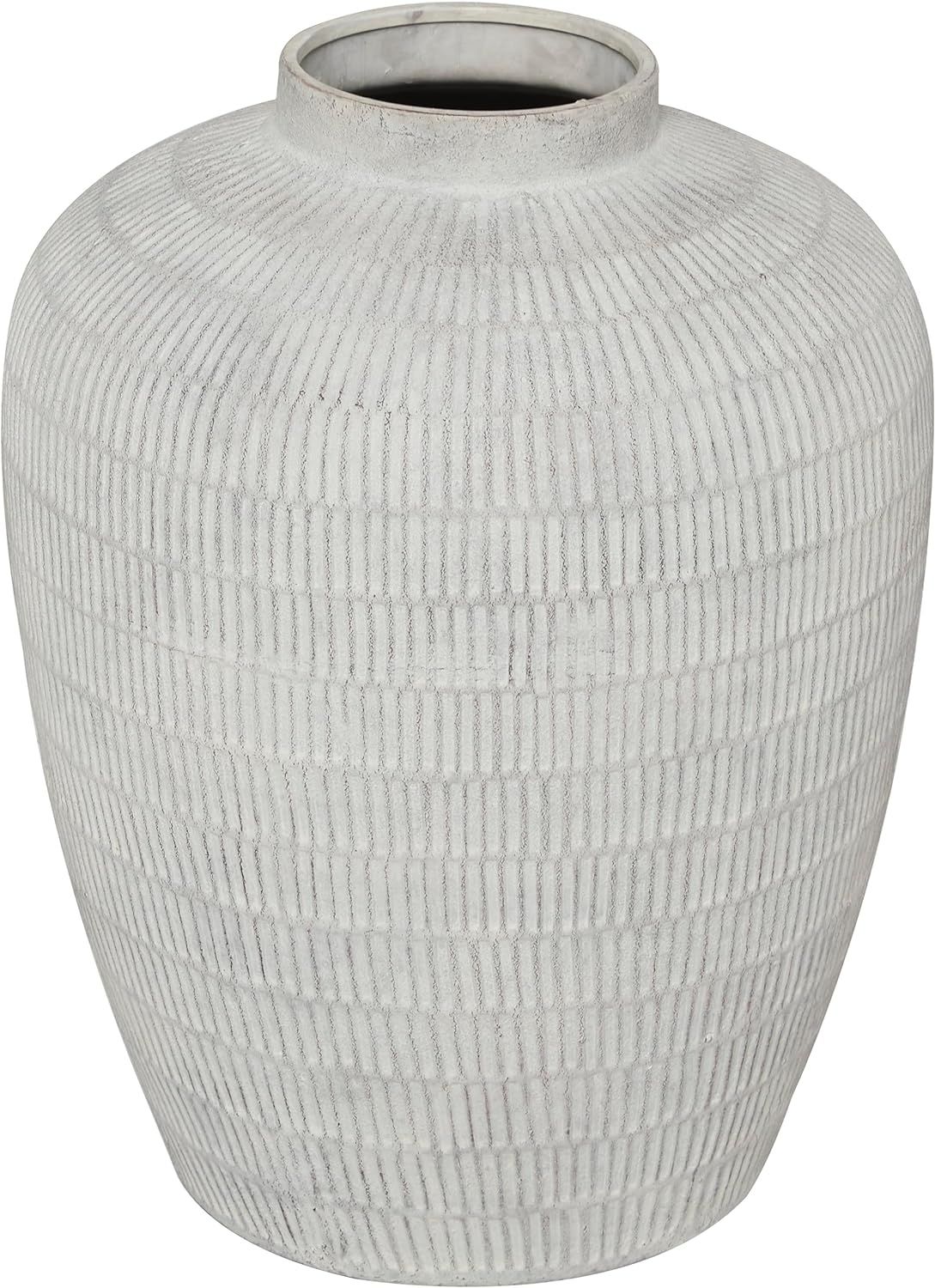 Deco 79 Ceramic Decorative Vase Textured Centerpiece Vase with Linear Pattern, Flower Vase for Ho... | Amazon (US)