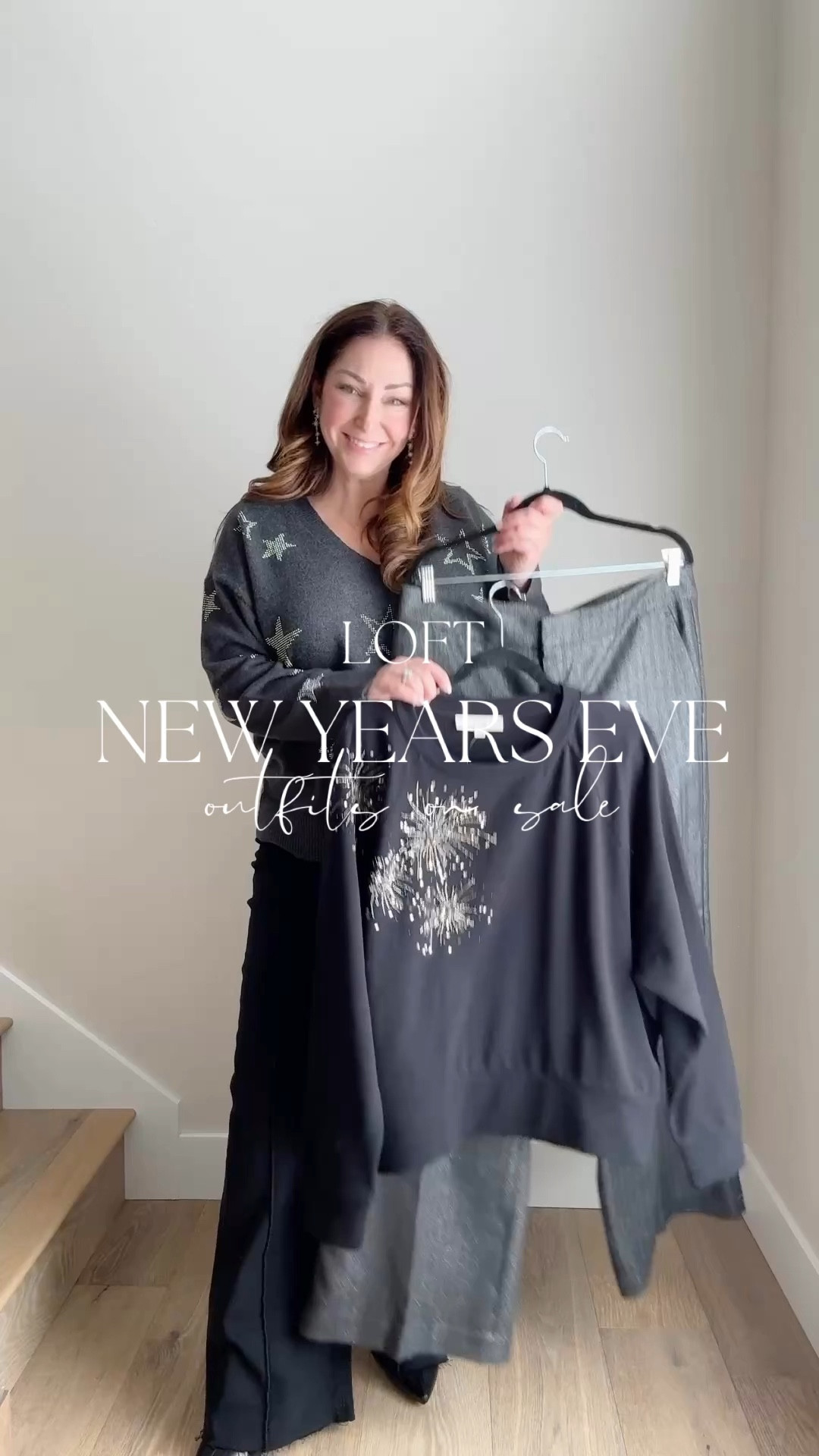 New Years Eve outfits from LOFT now 55% off site wide! Both these tops are adorable for holiday parties and can be dressed up with these pants or jeans or go my style and pair with joggers for a night in! 

Wearing large in tops and 14 in pants 

#LTKWatchNow #LTKHoliday #LTKMidsize