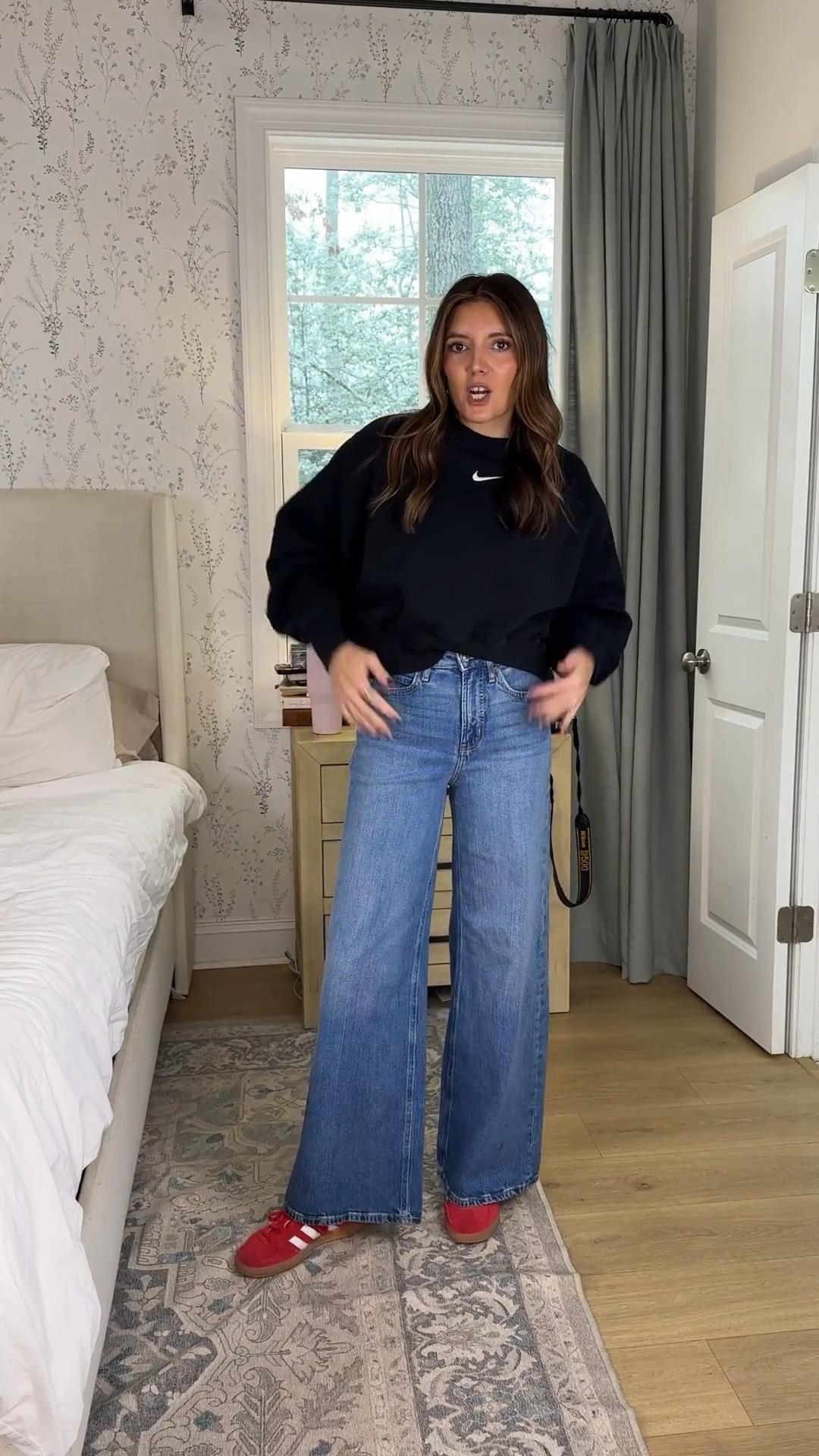 50% off our favorite old navy wide leg jeans ends today!! I’m 5’7” in a size 2 regular length. 

#LTKTall #LTKSaleAlert #LTKOver40