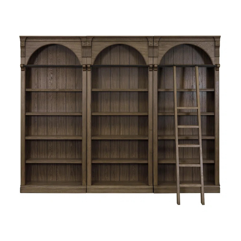 Laurel Foundry Modern Farmhouse® Elliana 94" H x 120" W Library Bookcase "& Reviews" | Wayfair | Wayfair North America