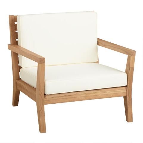 Natural Teak Calero Outdoor Armchair | World Market