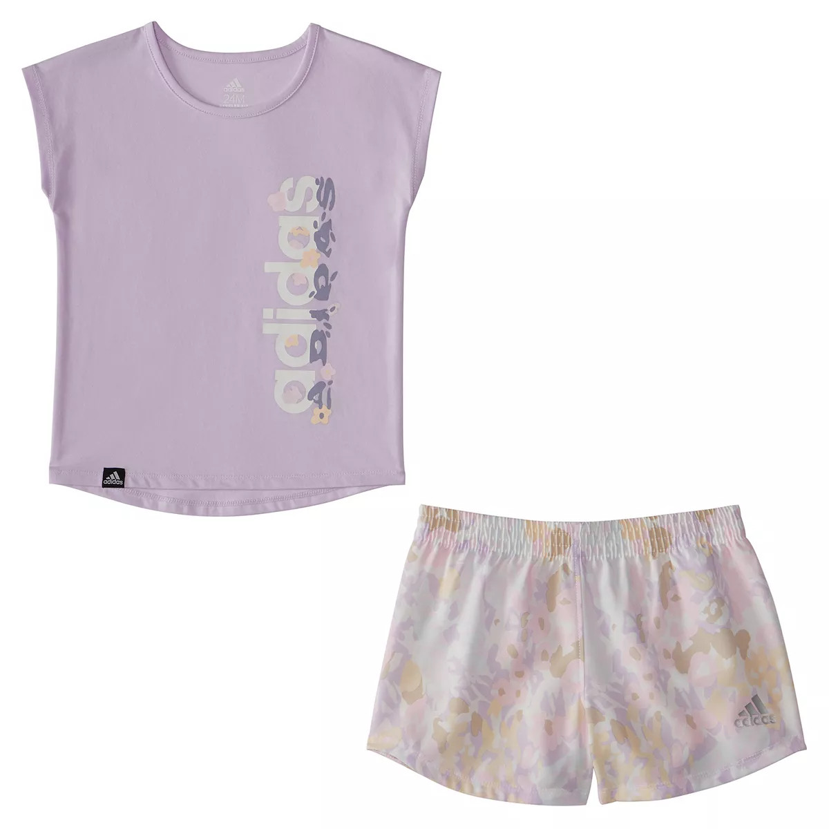 Toddler Girl Adidas Tee & Woven Short Set | Kohl's