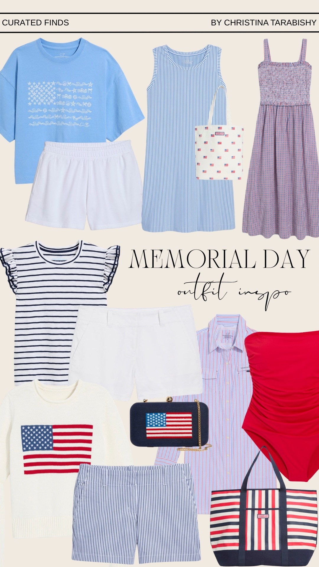 Memorial Day outfit inspo — all from @Vineyard Vines 🇺🇸 Use code SUMMER for 30% off!

Memorial Day outfits, Memorial Day weekend, red white and blue outfit, Fourth of July outfit, summer outfit inspo, striped dress, smocked dress, seersucker shorts, flag sweater, nautical tote, red one piece swimsuit, striped tee, summer fashion, outfit roundup

#LTKootd #LTKSaleAlert #LTKSeasonal