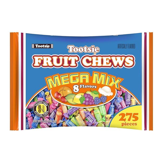 Tootsie Roll Fruit Chews Mega Mix 8 Flavors- 4 Pounds of Soft Fruity Rainbow Candy – 5 Classic ... | Amazon (US)