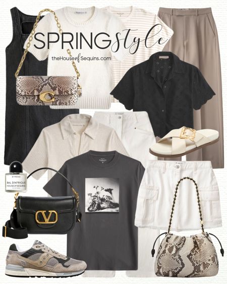 Shop these Abercrombie spring outfit finds! Denim dress, graphic t shirt, cargo skirt, tailored pants, striped tee, scalloped shirt, eyelet top, sweater tee, mini dress, denim mini skirt, Saucony sneakers, Schutz Enola sandals, Coach Python bag, Loewe Flamenco bag and more!!

Follow my shop @thehouseofsequins on the @shop.LTK app to shop this post and get my exclusive app-only content!

#liketkit #LTKsalealert #LTKSeasonal #LTKstyletip
@shop.ltk
https://liketk.it/4DDEu
