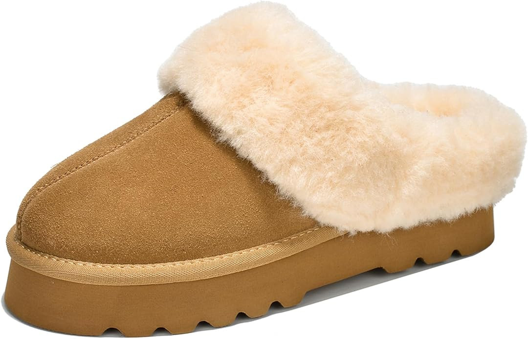 Project Cloud Women's Disquette Water Resistant Genuine Cow Suede Comfortable Mule - Cozy Indoor ... | Amazon (US)