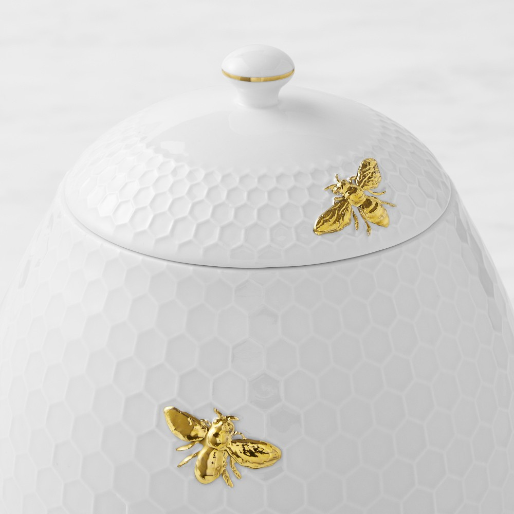 Honeycomb Porcelain Figural Cookie Jar | Williams-Sonoma