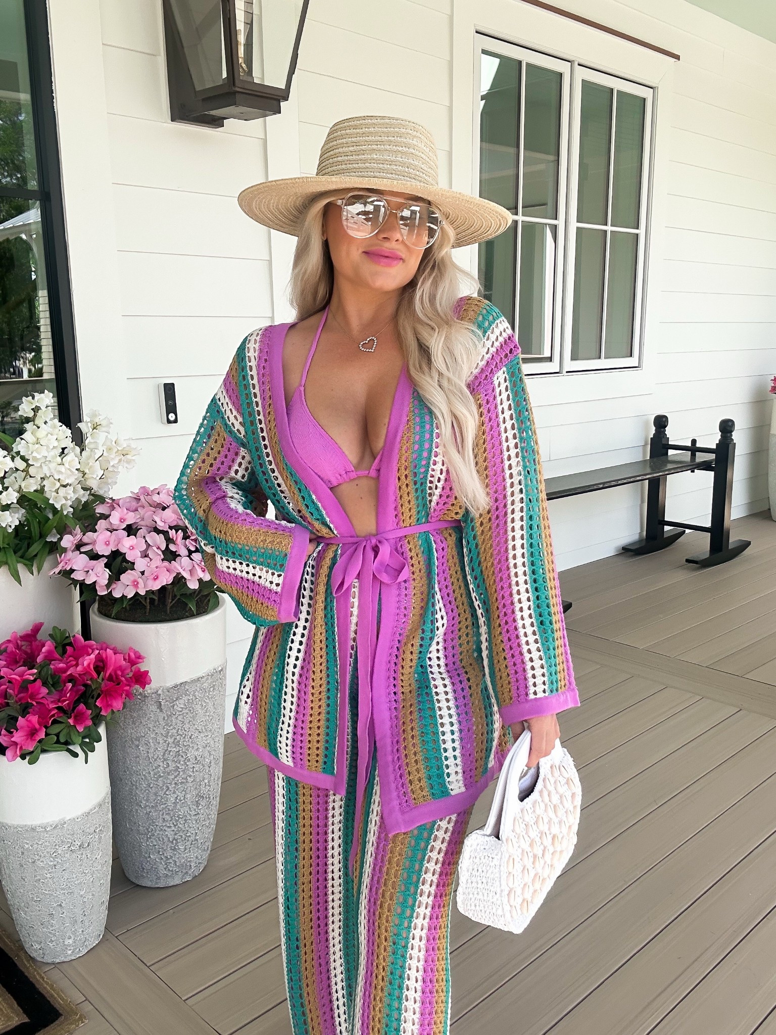 Belk summer finds 
Wearing size small in crochet set and size medium in swim - the perfect summer vacation look! 

#LTKTravel #LTKSwim #LTKSaleAlert