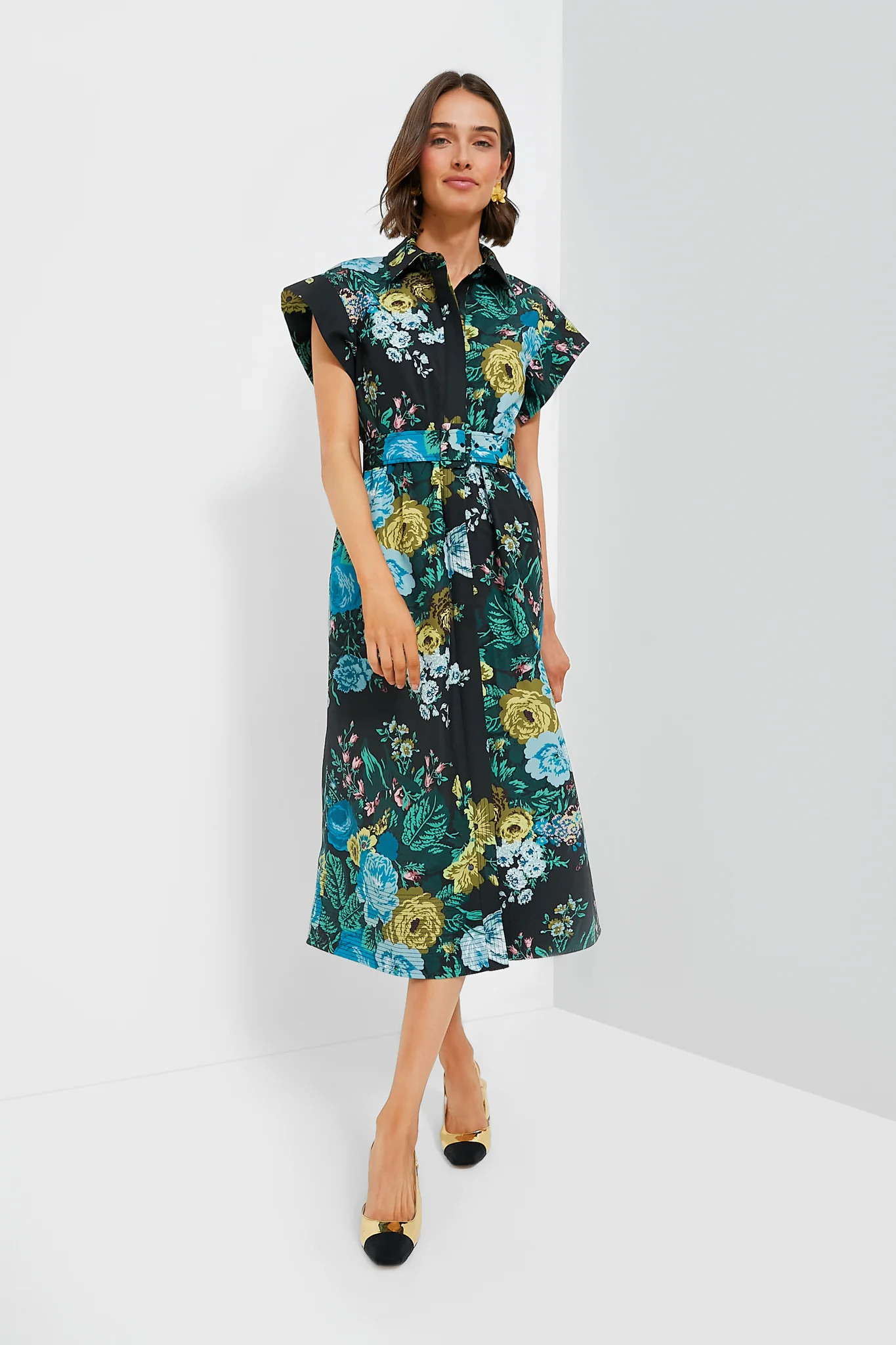 Black Verdant Floral Chloe Dress | Tuckernuck (US)