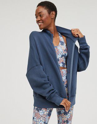 OFFLINE Full Zip Oversized Sweatshirt | American Eagle Outfitters (US & CA)