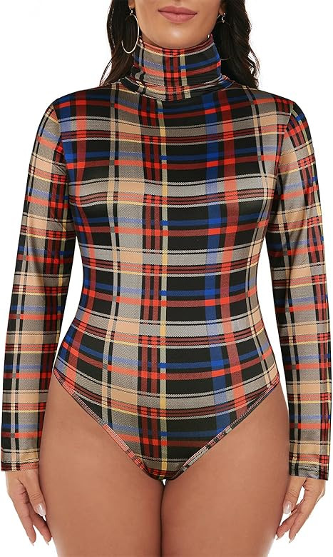 Century Star Bodysuit For Women Athletic Jumpsuits Women Long Sleeve Bodysuit Basic Tops Leotard ... | Amazon (US)