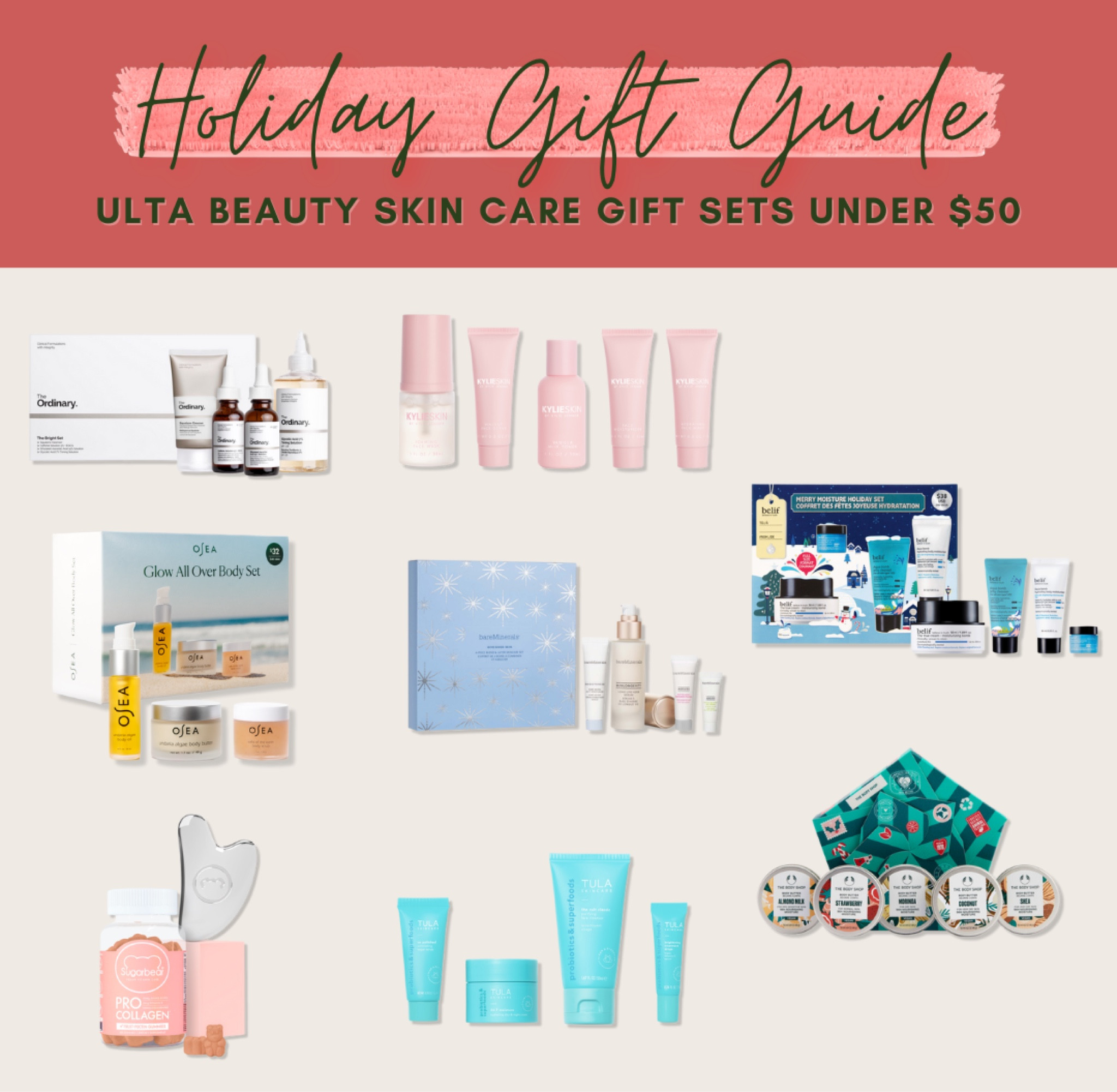 Ulta Beauty skincare gift sets under $50!

Gift guide, beauty favorites, makeup, skincare, hair care, lip care, holiday season 

#LTKSeasonal #LTKunder50 #LTKbeauty