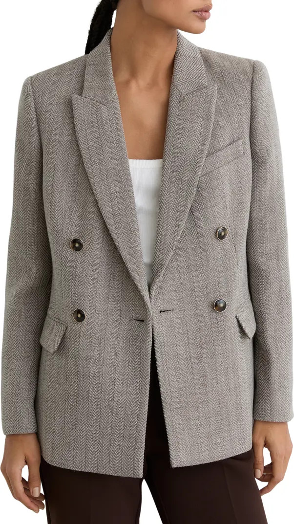 Ember Double Breasted Wool Blend Blazer | Nordstrom