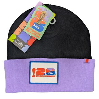 FIFA San Francisco Bay Patch Two-Tone Beanie, Black/Purple | CVS Health