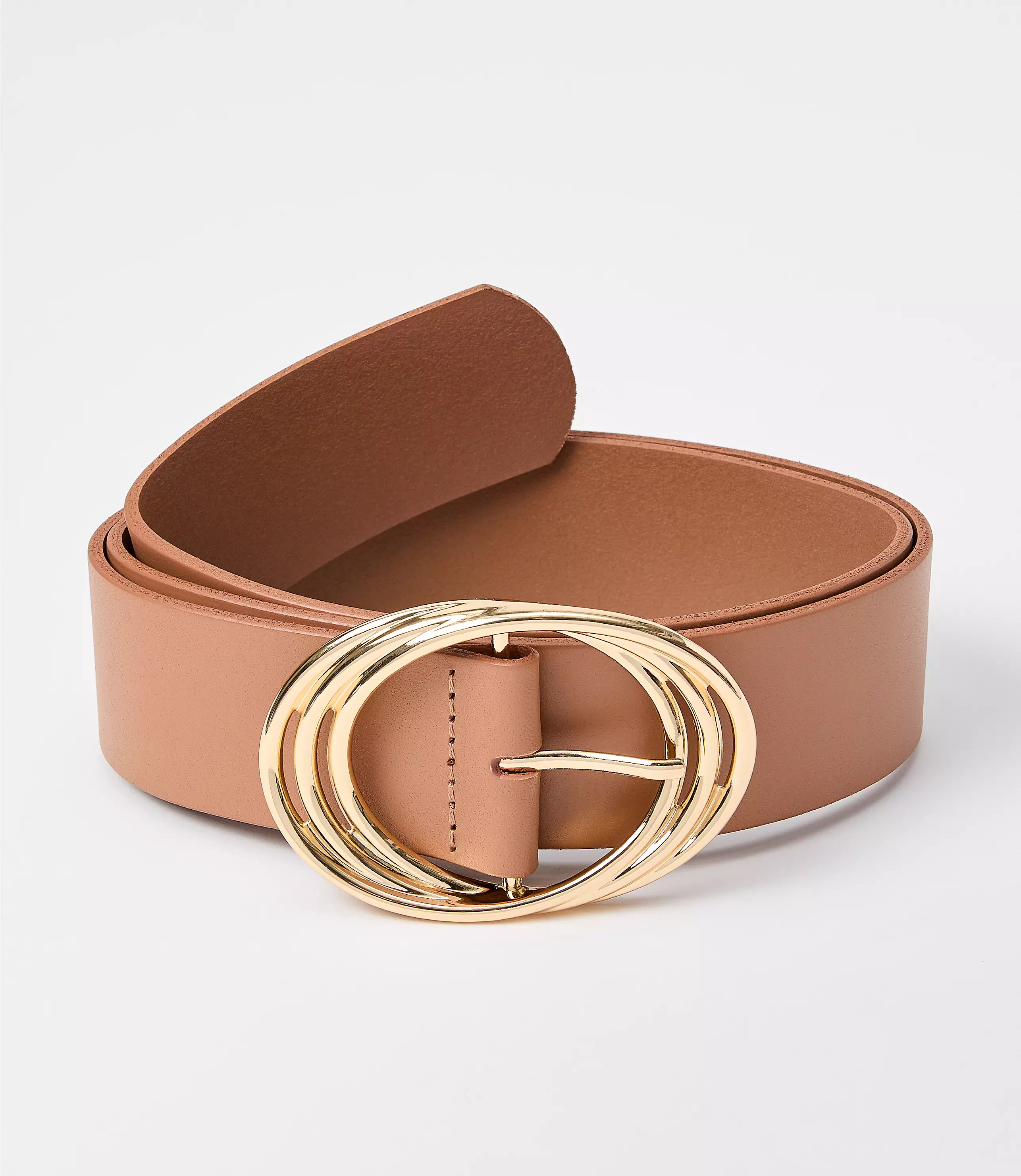 Molded Buckle Leather Belt | LOFT