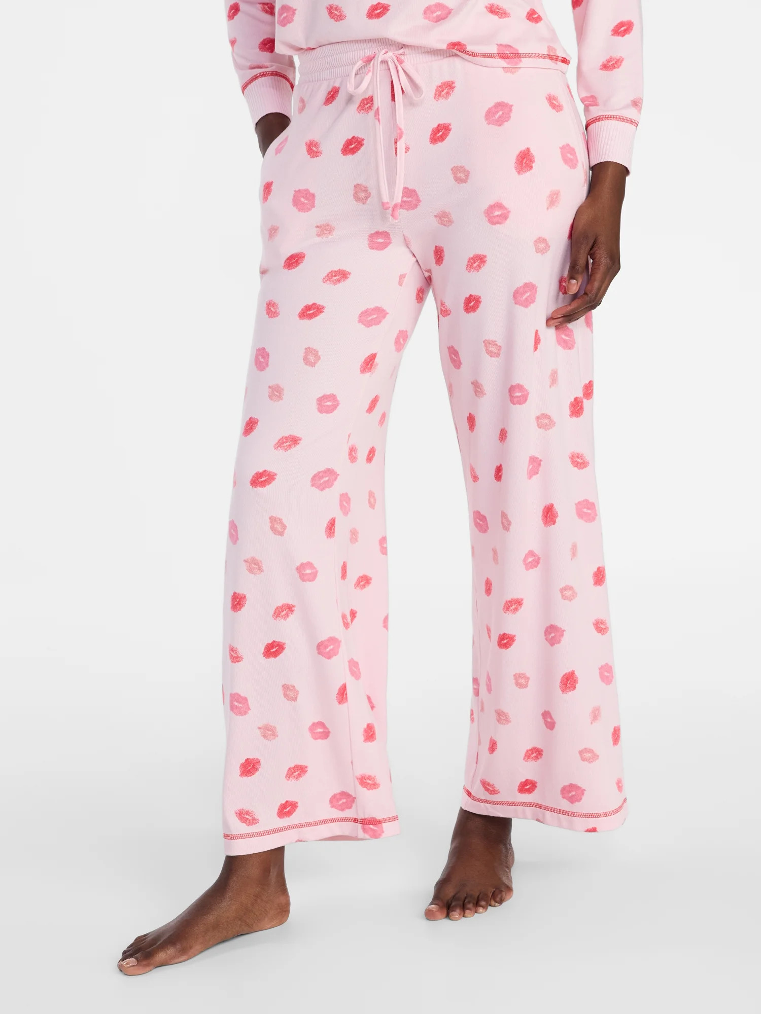 Joyspun Women's Cozy Lounge Collection Hacci Knit Sleep Pants, 29.5'' Inseam, Sizes XS-3X | Walmart (US)