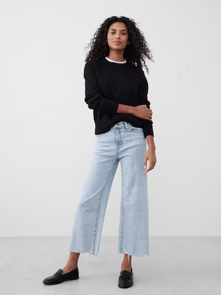 Wide-Leg High-Rise Cropped Jean | Banana Republic Factory