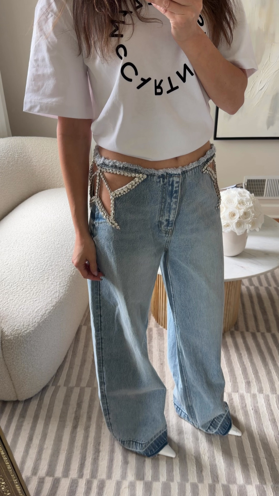 Almost every single thing is sold out from the Stella McCartney H&M collaboration. However, if you keep checking the website, sometimes things come back in stock for a couple minutes.