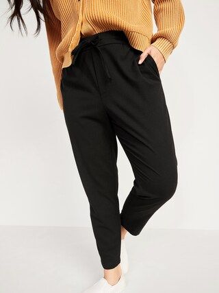 High-Waisted Brushed-Twill Ankle Pants for Women | Old Navy (CA)