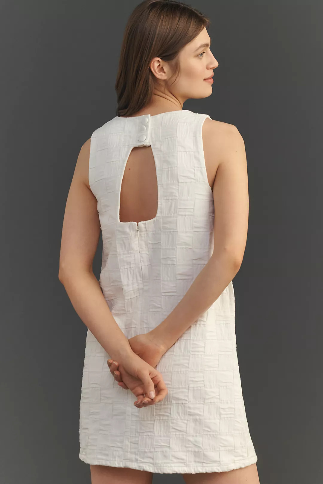 Maeve Textured Denim Shift Dress | Anthropologie (US)