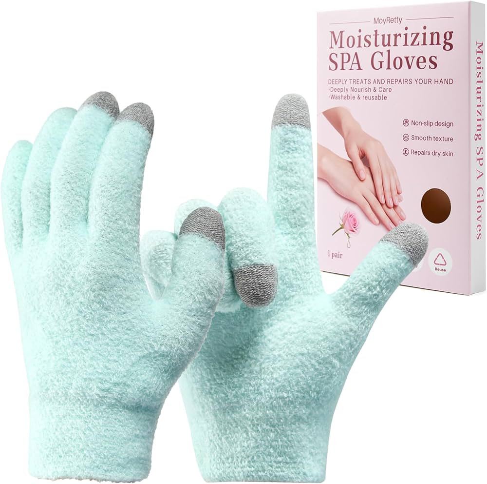 MoyRetty Touchscreen Silicone Moisturizing Gloves for Dry Hands Overnight, Reusable Hand Spa Glov... | Amazon (US)