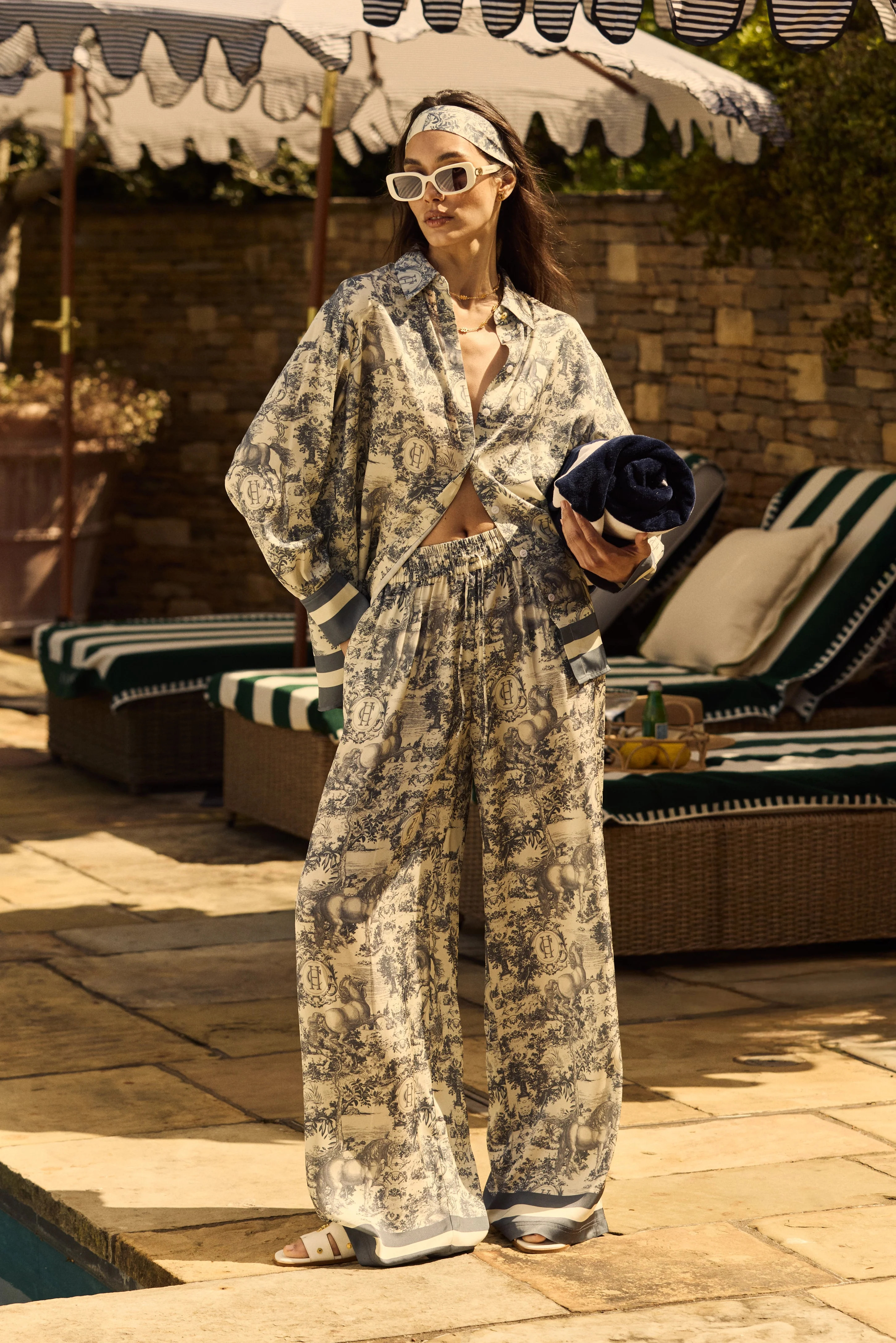 Riviera Trouser (Vintage Chateau Steel Blue) | Holland Cooper