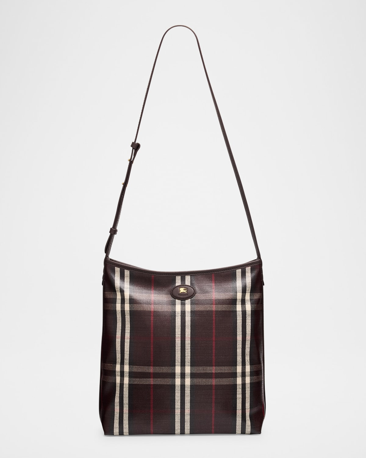 Highlands Small Coated Check Shoulder Bag | Neiman Marcus