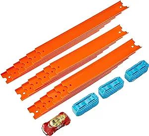 Hot Wheels Track Builder Straight Track Set, 37 Component Parts & 1:64 Scale Toy Car | Amazon (US)