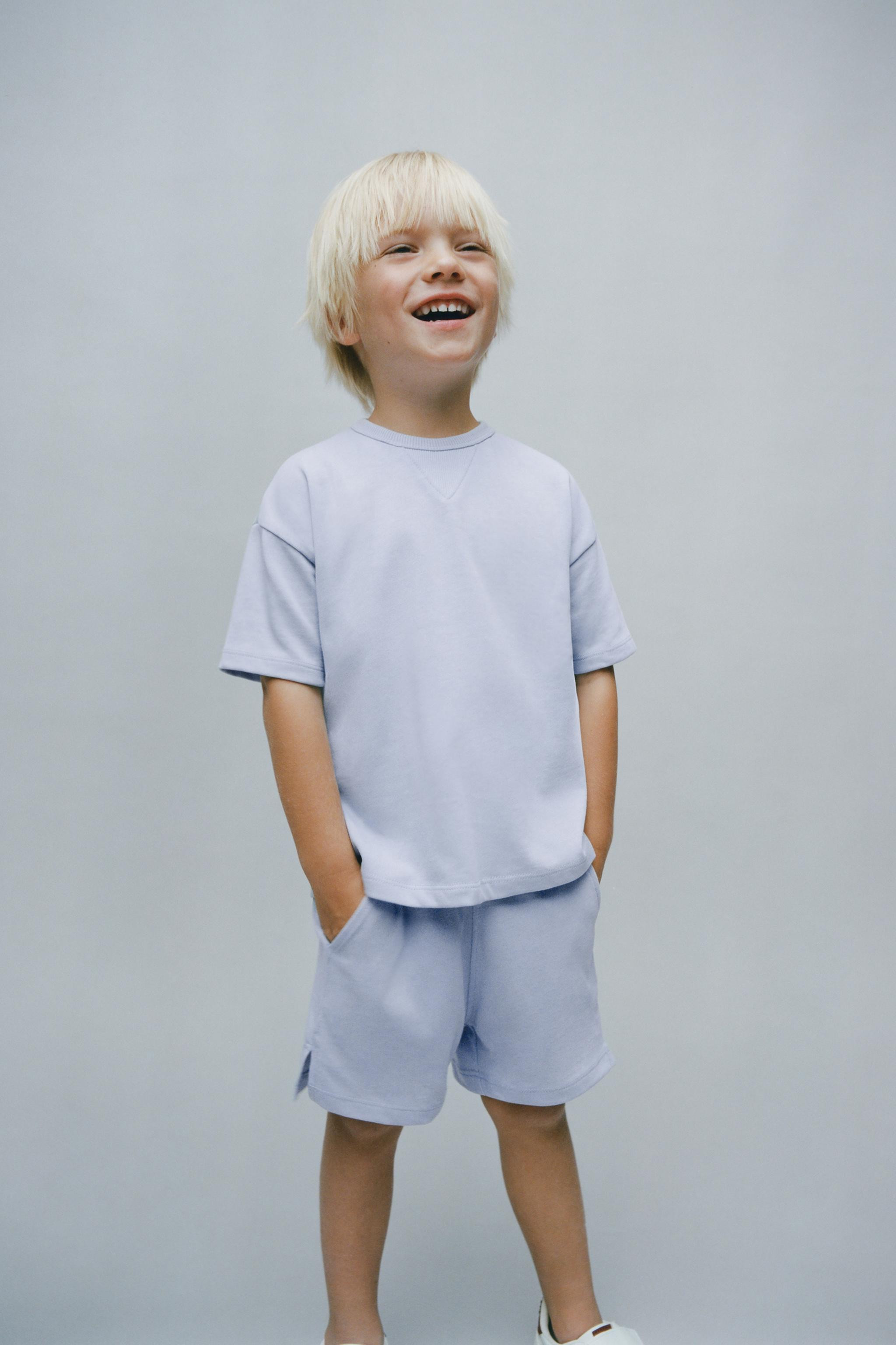 PLAIN T-SHIRT AND BERMUDA JOGGING SET | Zara US