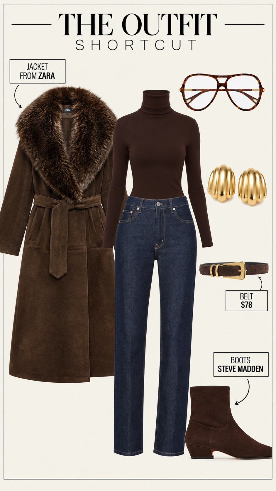 such an classy looking outfit. When you do a tonal look like this, it makes you look expensive. I love the trendy sunglasses with this look. It keeps it looking young. ￼
