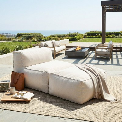 Christopher Knight Home Odile Modern Patio Olefin Bean Bag Lounge Chair, Beige | Target