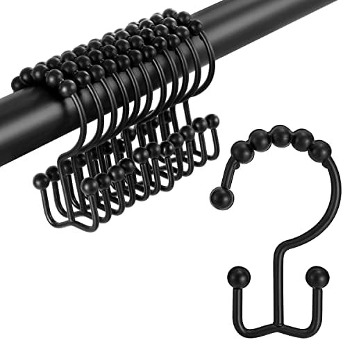 TENOVEL Shower Curtain Hooks Rings, Double Sided Shower Hooks Rust Proof for Bathroom Shower Rods... | Amazon (US)