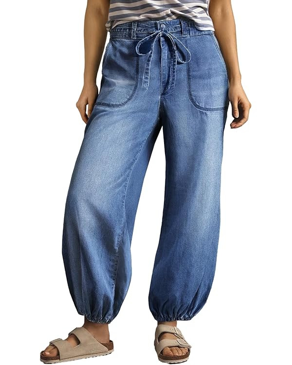 Sidefeel Women's Wide Leg Jeans High Waisted Drawstring Baggy Stretchy Trendy Harem Loose Ankle D... | Amazon (US)