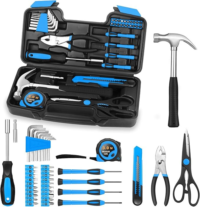 39 Piece Basic Home Tool Set Household Tool Set General Repair Small Hand Tool Kit in Toolbox Sto... | Amazon (US)