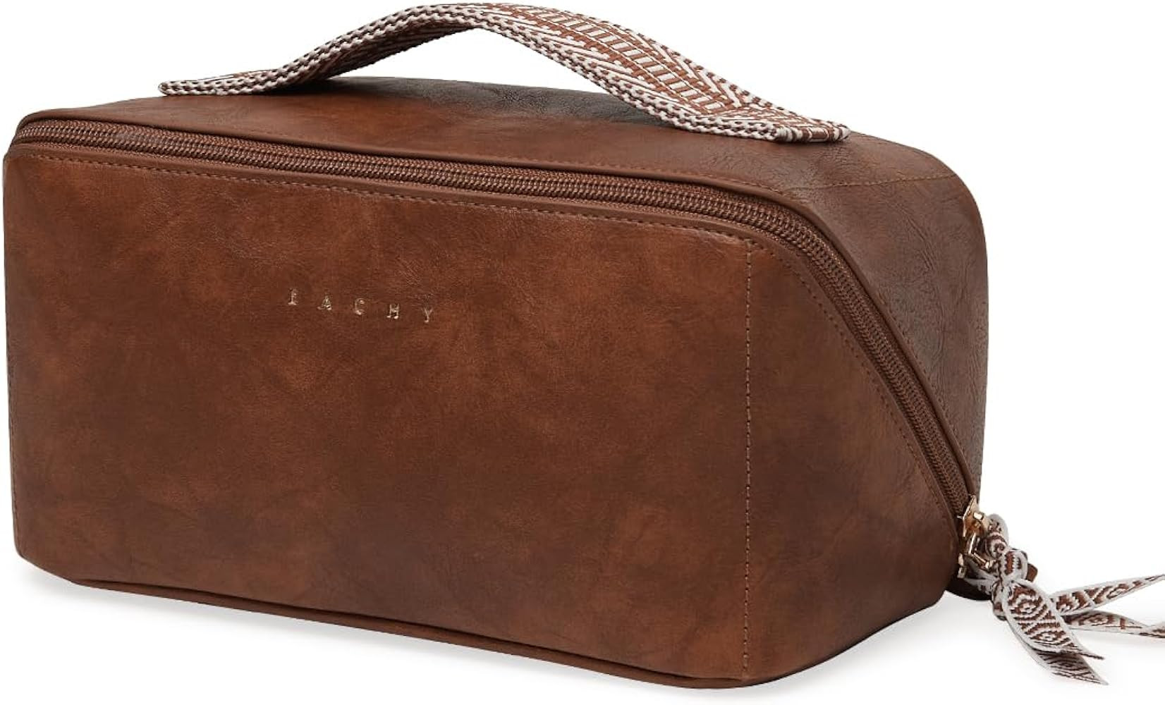 EACHY Travel Makeup Bag,Large Capacity Cosmetic Bags for Women,Waterproof Portable Pouch Open Fla... | Amazon (US)