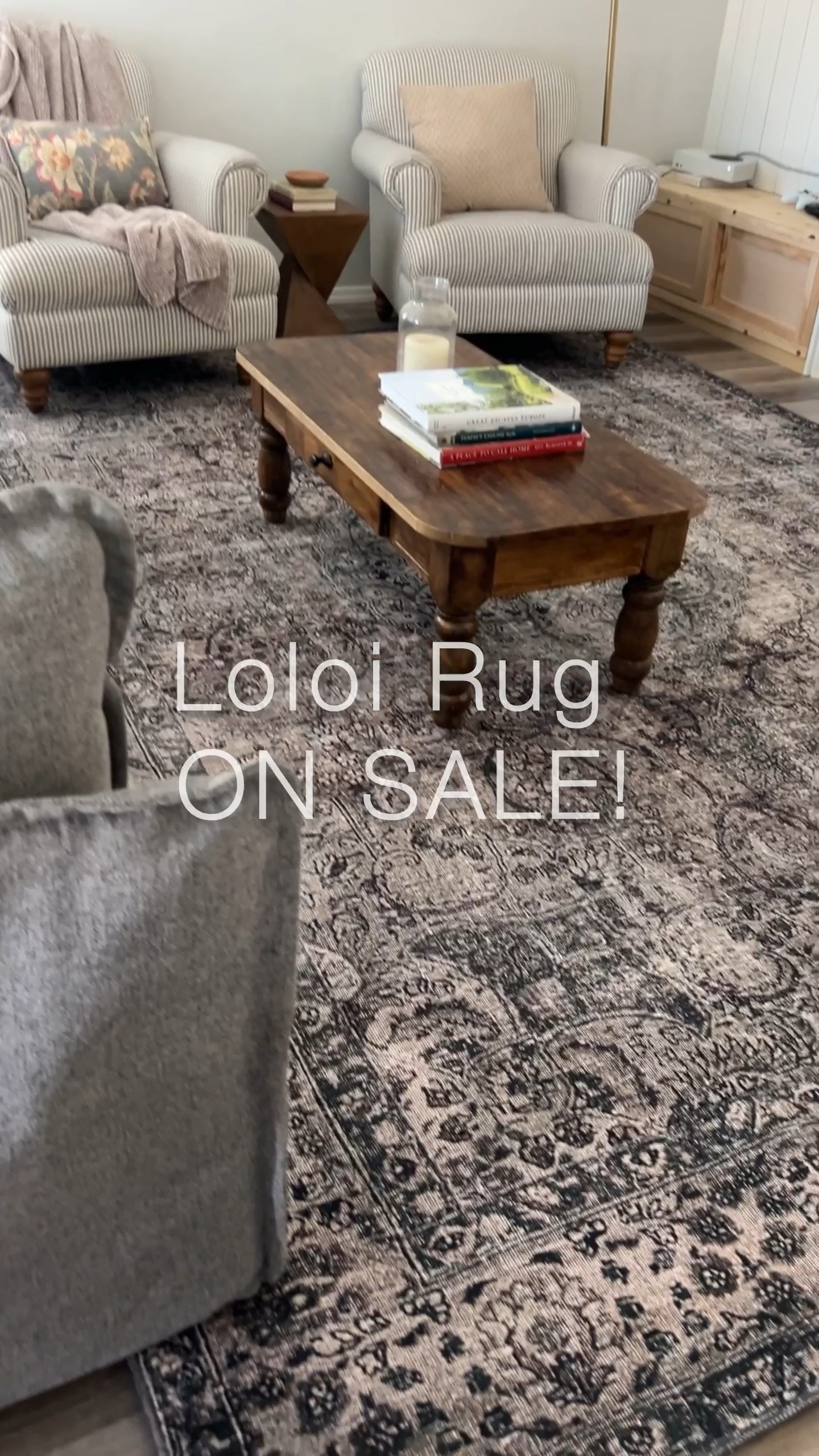 Flat weave vintage look Loloi Layla rug on major sale for Black Friday!! Living room ideas // area rug sale // transitional family room // kid friendly // pet friendly rugs // Amazon 

#LTKWatchNow #LTKCyberWeek #LTKHome