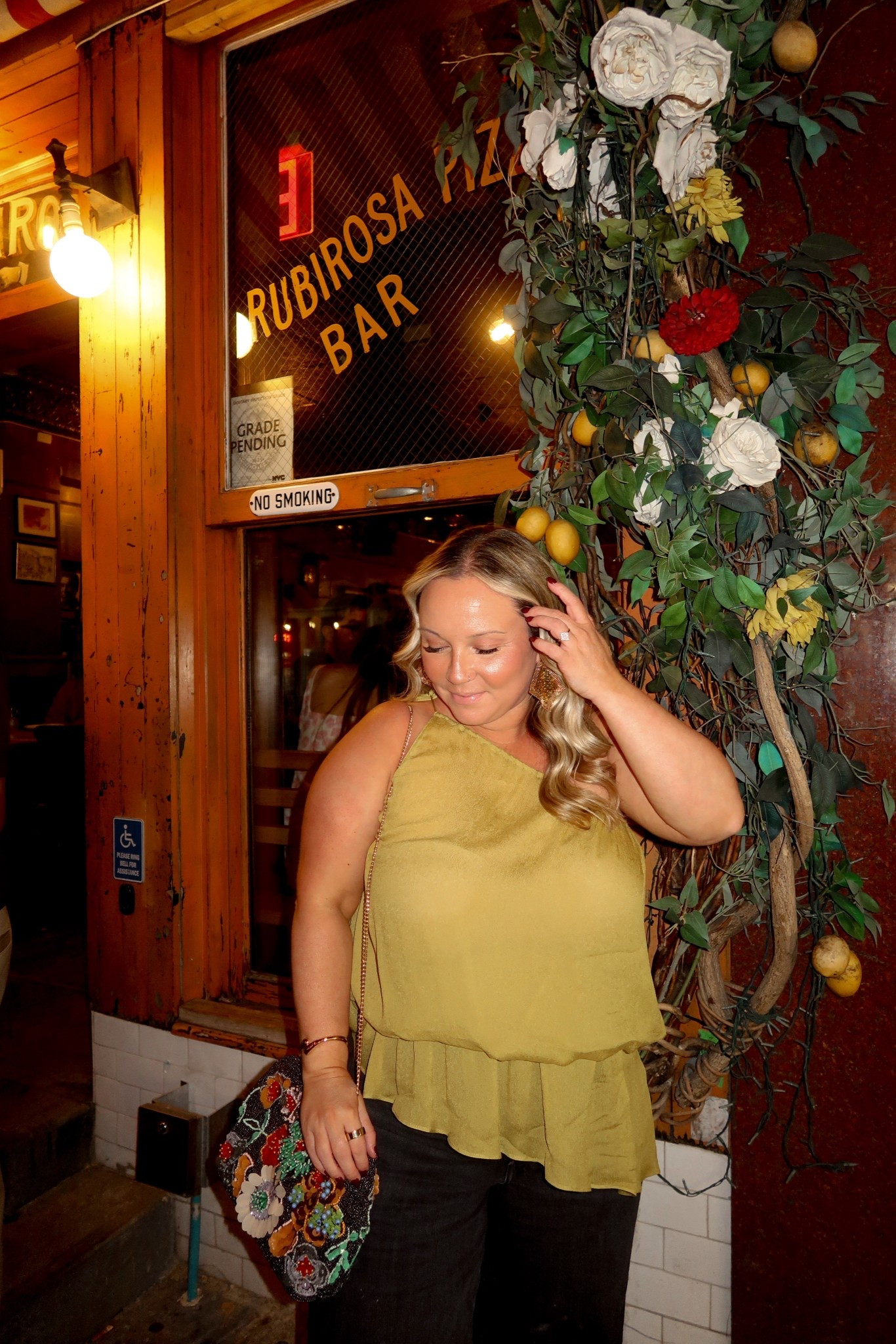 Dinner outfit in NYC!
Comfortable, chic and stylish! Unfortunately the top, earrings, and bag are all from Zara and I cannot link them : | did links similar styles to recreate the look!
Jeans are size 14 SHORT

Fall outfit, date night outfit, NYFW, Zara, fall trends, fall style, petite style, midsize fashion, wide leg jeans, curvy denim, fall fashion

#LTKNYFW #LTKFallSale #LTKMidsize