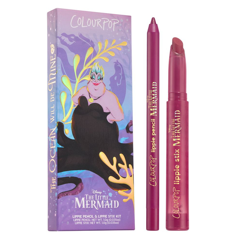 Ursula Lip Kit Set by ColourPop \u2013 The Little Mermaid | Disney Store