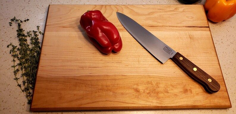 12" x 18" Maple Wood Cutting Board.  3/4" thick. Maple Carving Board. Made In Vermont Maple Cutti... | Etsy (US)